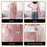Pink Striped "Maeve" Apron - gift for friends