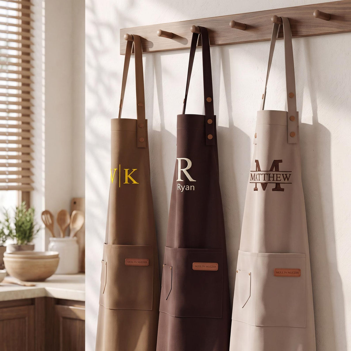 "Matthew" Chef BBQ Apron with Multi Pockets - gift for friends